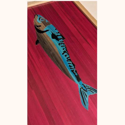 Maquereau fond bordeau