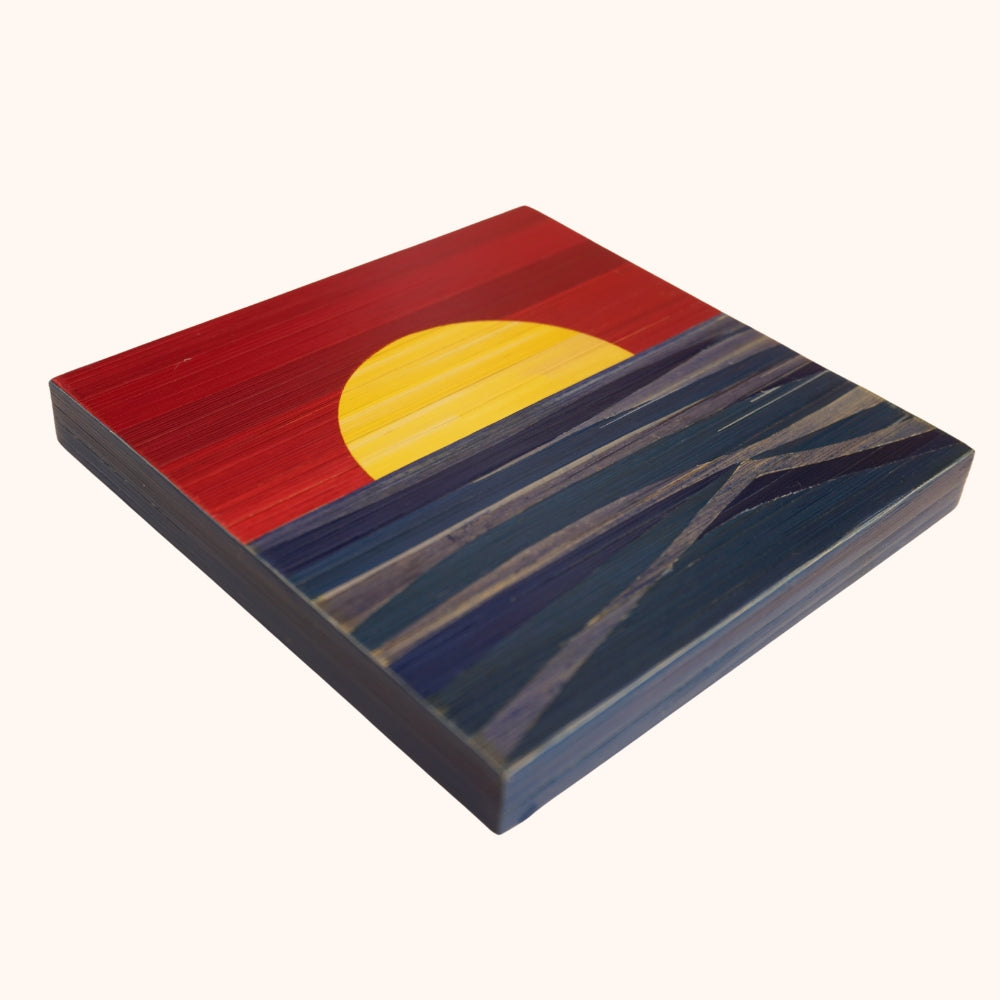 Magnet coucher de soleil jaune