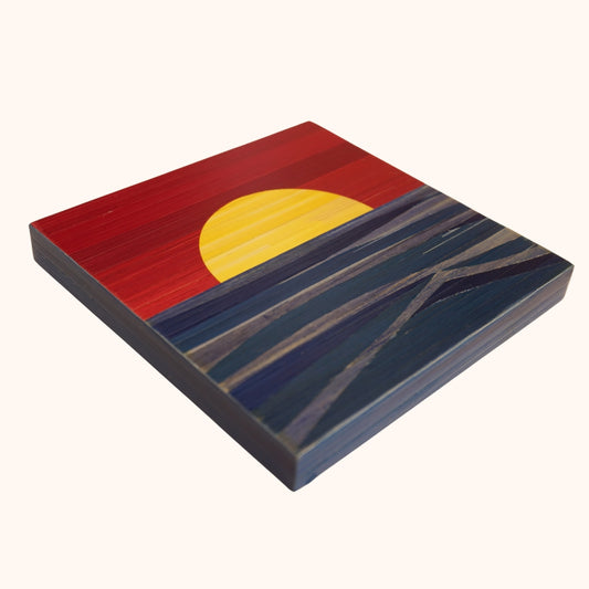 Magnet coucher de soleil jaune