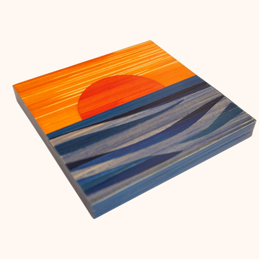 Magnet coucher de soleil rouge
