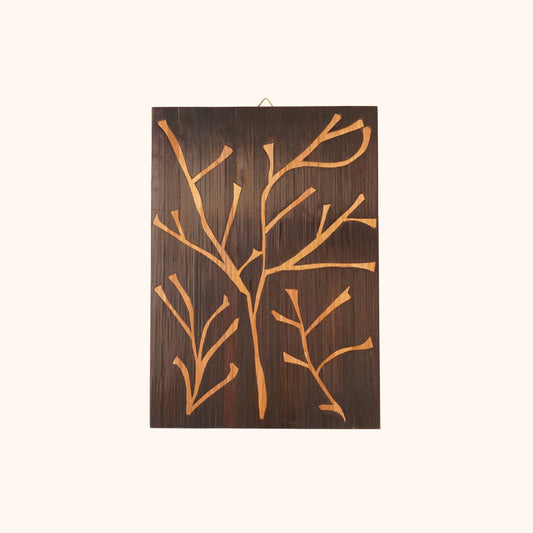 Algues marron fond noir