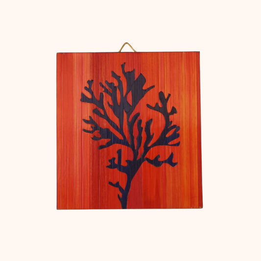 Algues bleu fond rouge