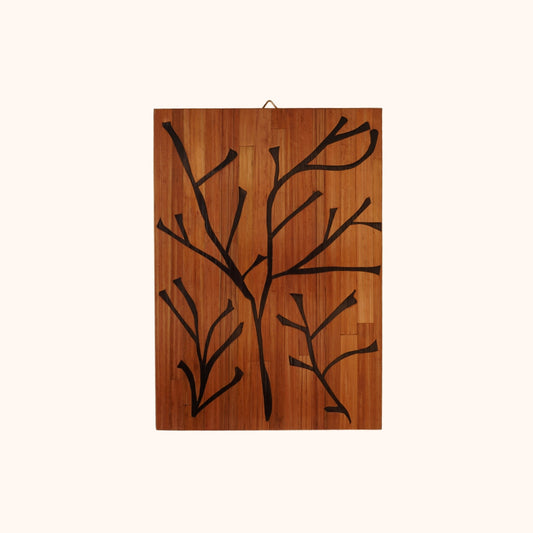 Algues noir fond marron