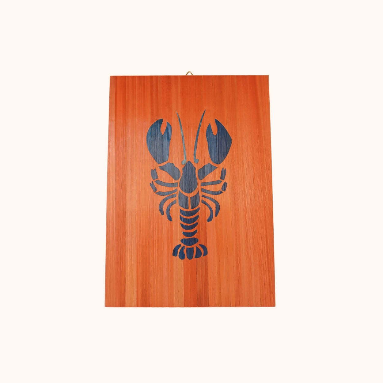 Homard bleu fond orange
