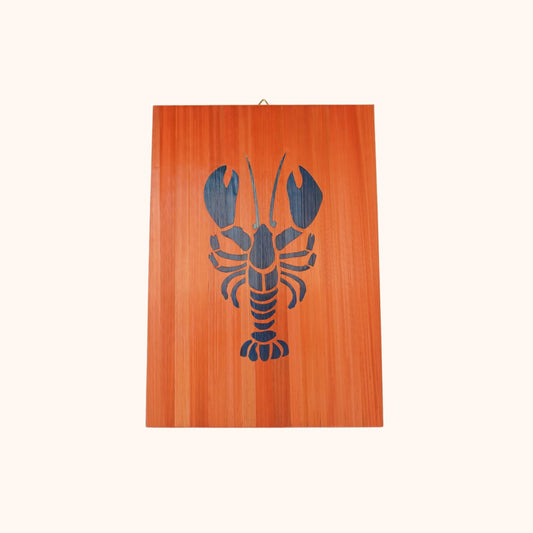 Homard bleu fond orange