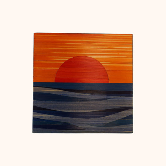 Magnet coucher de soleil rouge