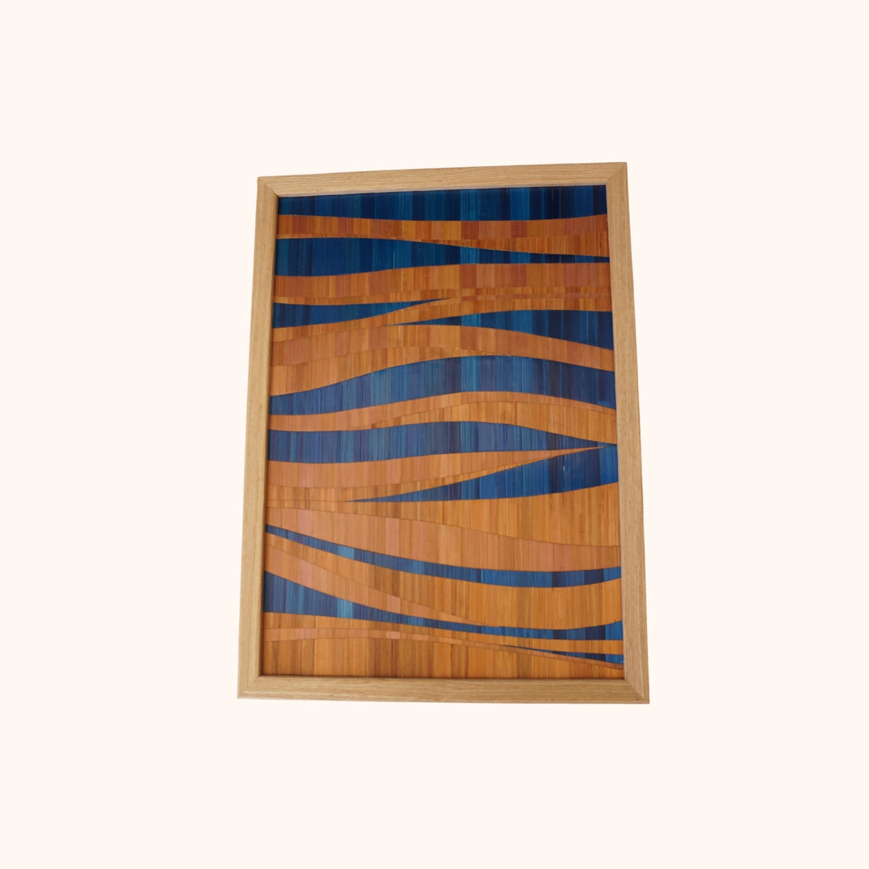 Vagues marron et bleu