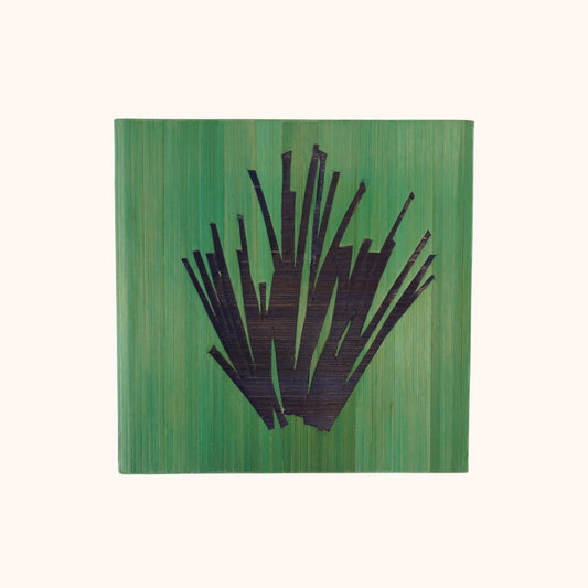 Algues bleu fond vert