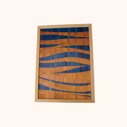 Vagues marron et bleu